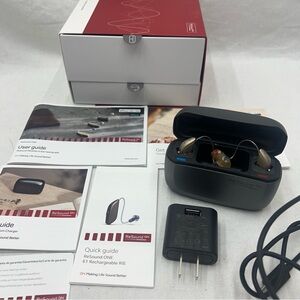ReSound GN Bluetooth Hearing Aids A/S A/8 C-1 Charger Box Manual iPhone Android